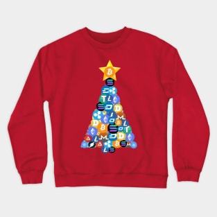 Crypto Christmas crypto xmas tree bitcoin lover BTC Crewneck Sweatshirt